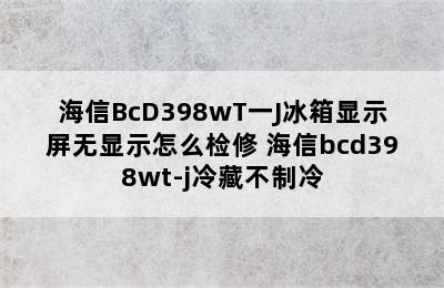 海信BcD398wT一J冰箱显示屏无显示怎么检修 海信bcd398wt-j冷藏不制冷